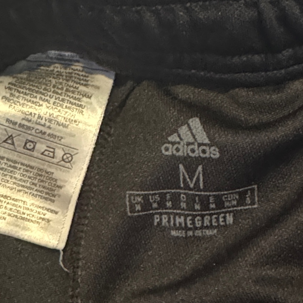 Adidas Women’s Aeroready Black/Cream Prime Green Track Pants M - Picture 3 of 3
